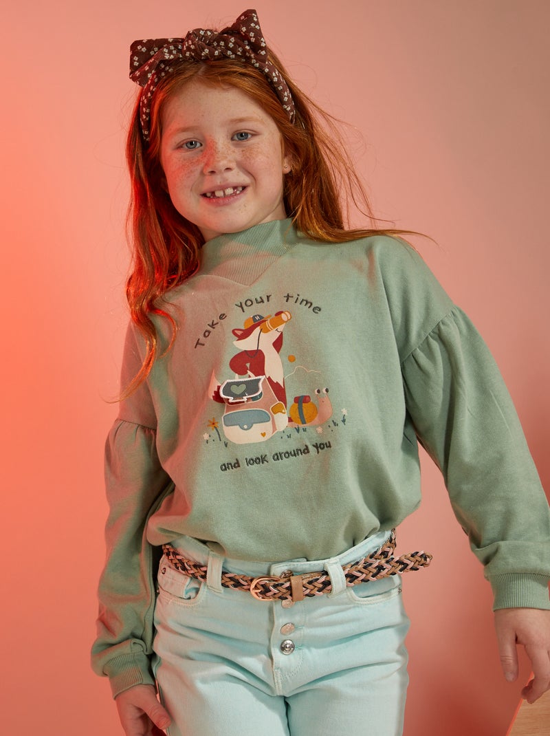 Sweat en molleton Vert - Kiabi