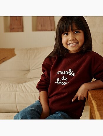 Sweat en molleton violette