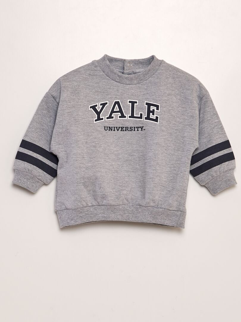 Sweat en molleton 'Yale' Gris - Kiabi