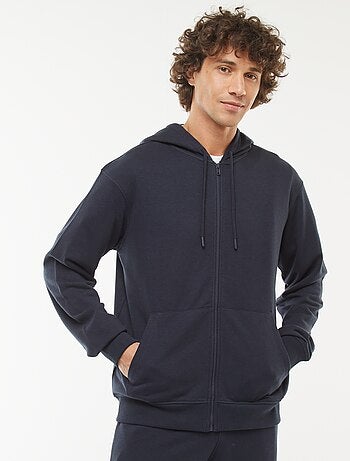 Sweat en molleton zippé à capuche
