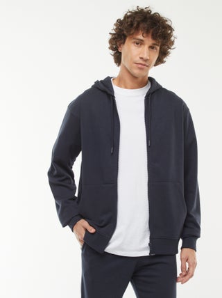 Sweat en molleton zippé à capuche