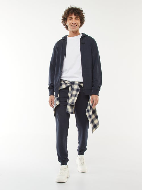 Sweat en molleton zippé à capuche - Kiabi