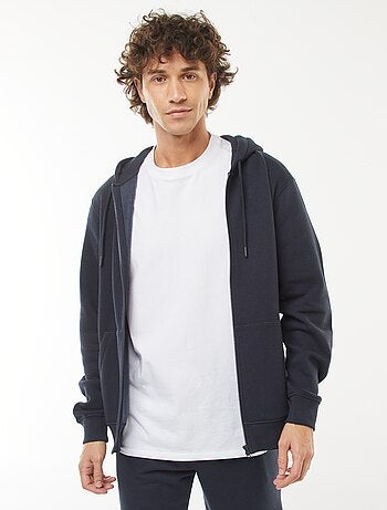 Sweat en molleton zippé à capuche