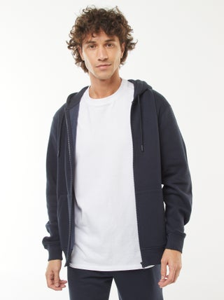 Sweat en molleton zippé à capuche