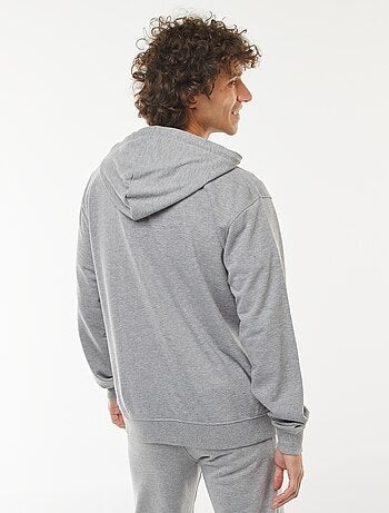 Sweat en molleton zippé à capuche