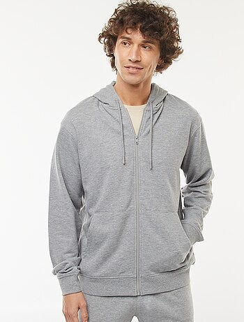 Sweat en molleton zippé à capuche