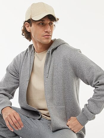 Sweat en molleton zippé à capuche