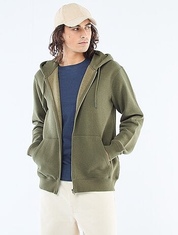 Sweat en molleton zippé à capuche