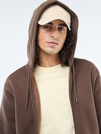 Sweat en molleton zippé à capuche