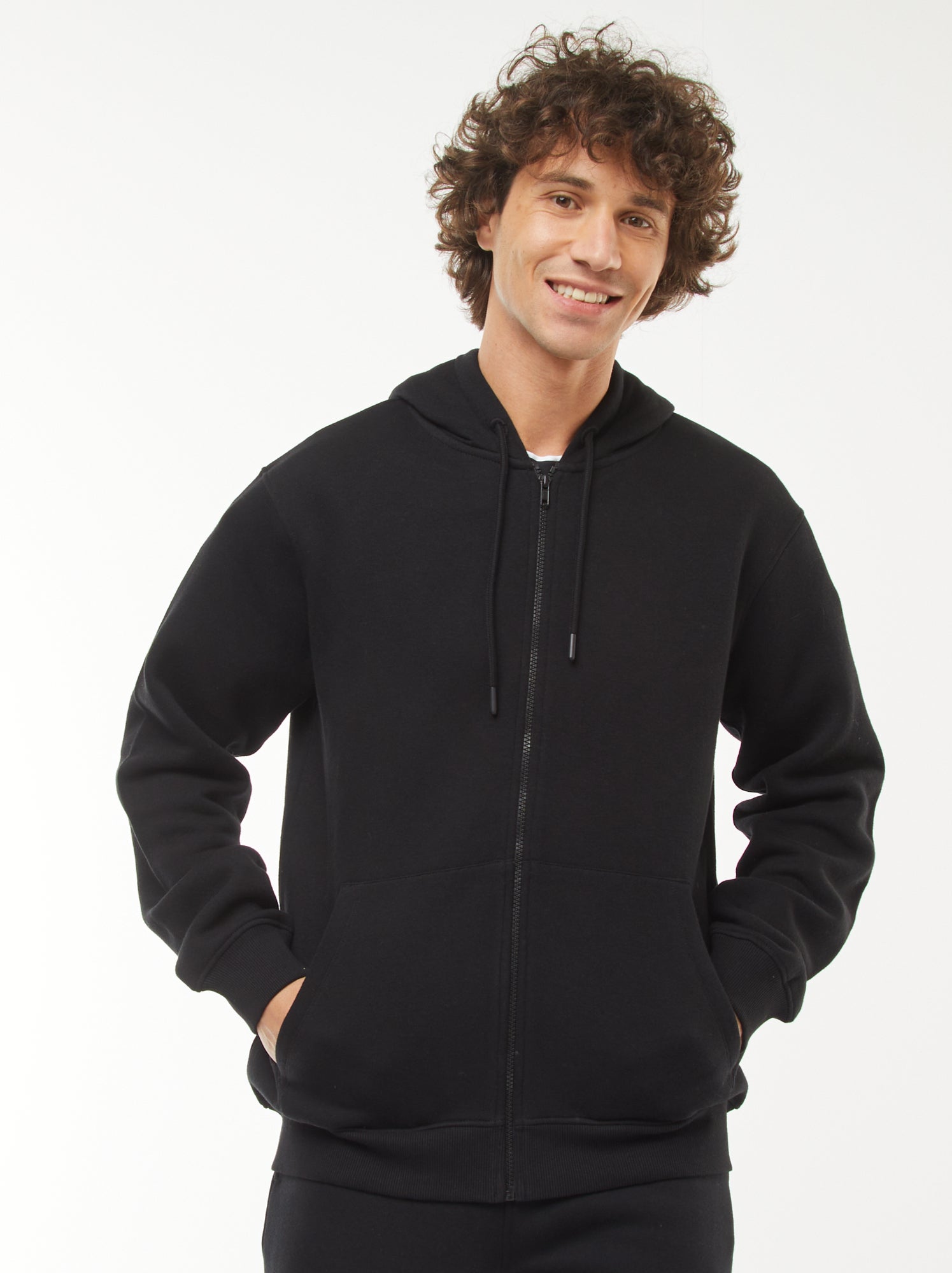 Sweat à Capuche Homme Oversize - Pull Avec Poche Kangourou Et Fermeture éclair - Coupe Décontractée - Pour Tous Les Jours
