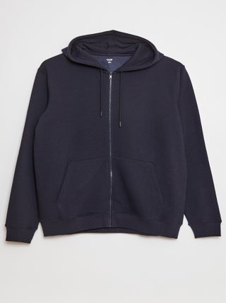 Sweat en molleton zippé et à capuche
