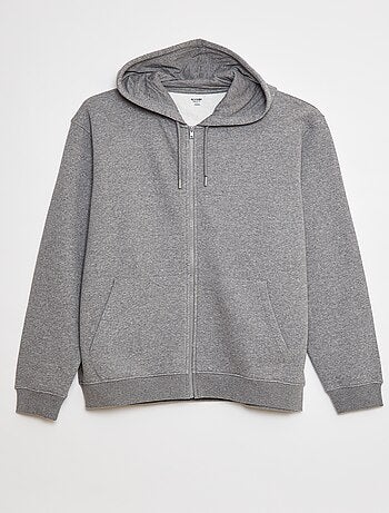 Sweat en molleton zippé et à capuche