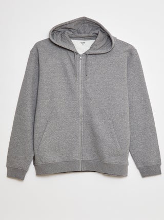 Sweat en molleton zippé et à capuche