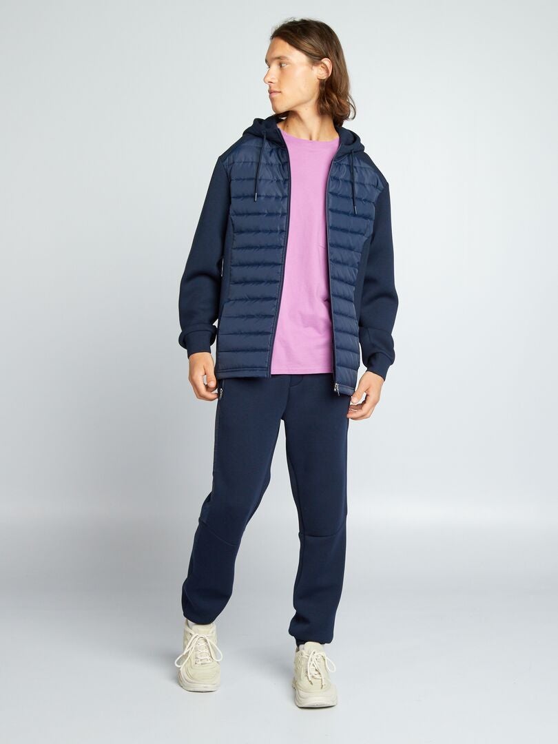 Sweat en néoprène et matelassé Bleu - Kiabi