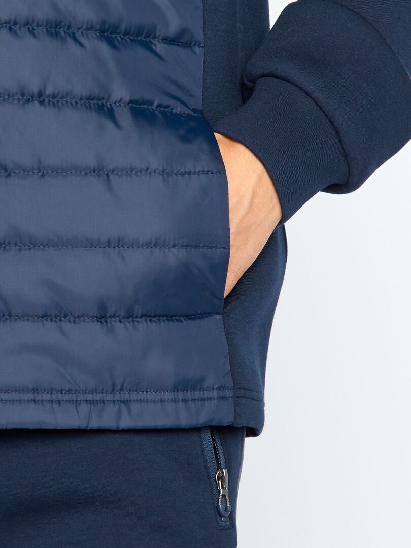 Sweat en néoprène et matelassé Bleu - Kiabi