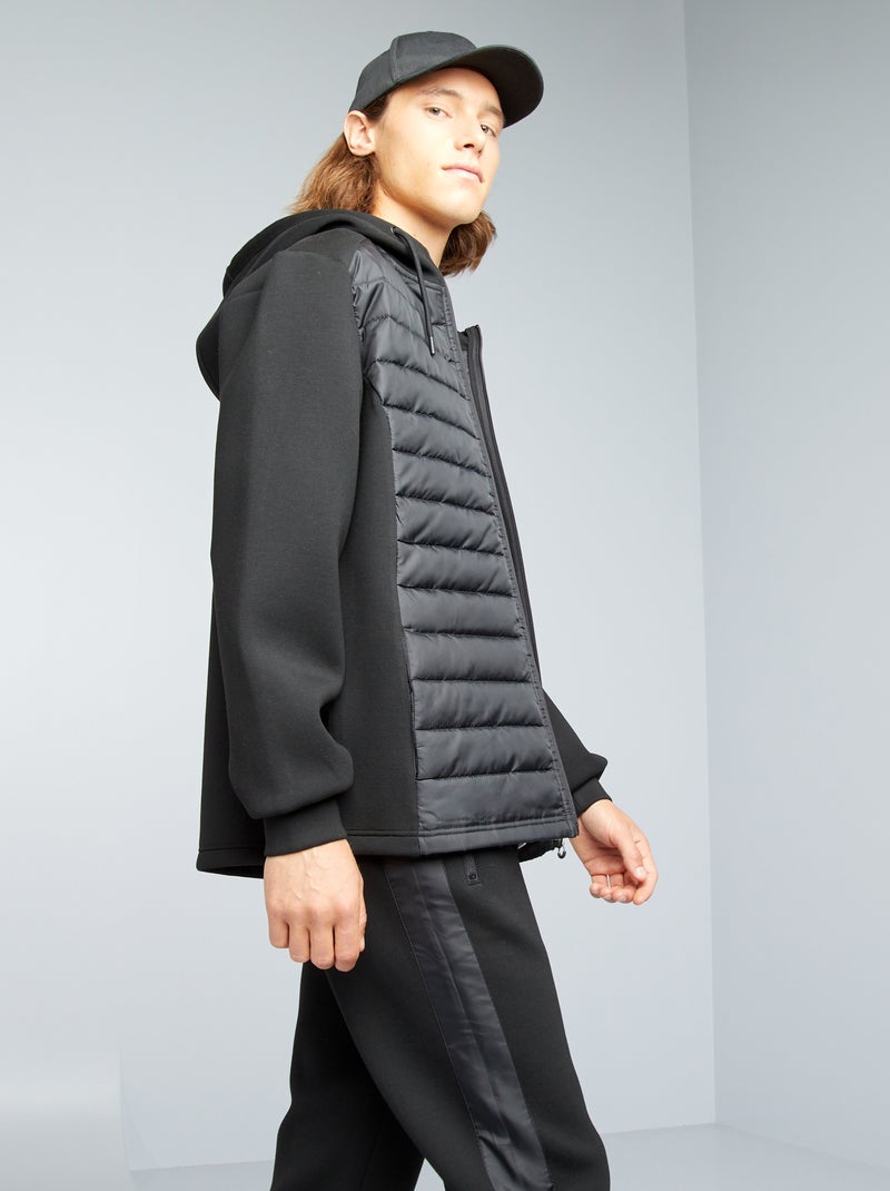 Sweat en néoprène et matelassé Noir - Kiabi