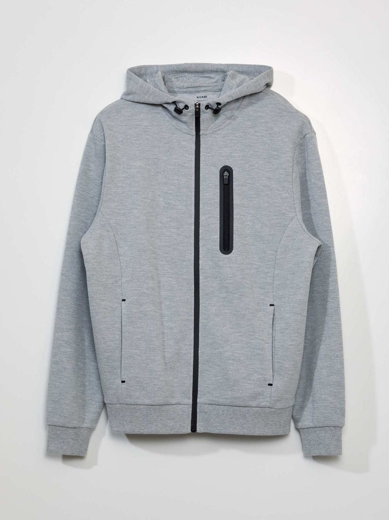 Sweat en piqué de coton Gris - Kiabi