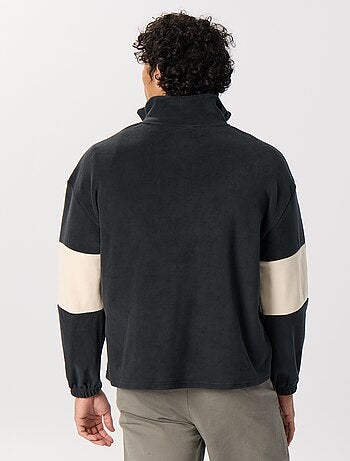 Sweat en polaire avec bandes contrastées