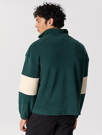Sweat en polaire avec bandes contrastées