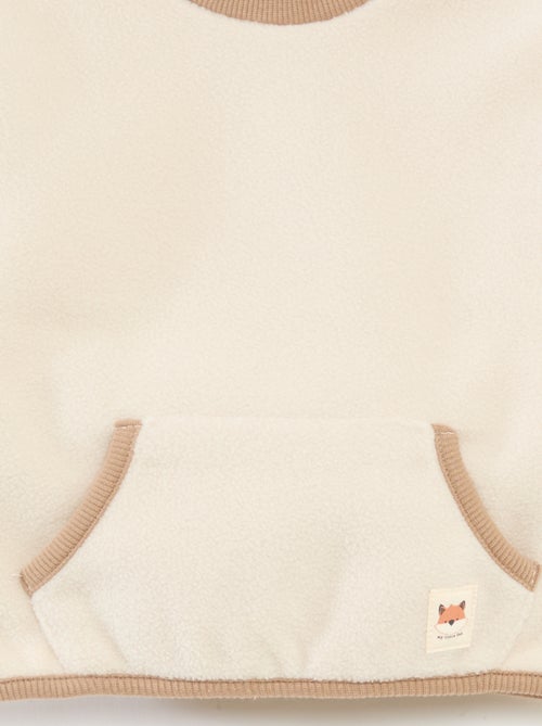 Sweat en polaire avec poche kangourou - Kiabi