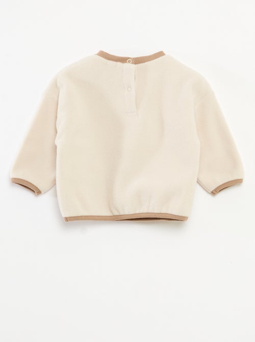 Sweat en polaire avec poche kangourou - Kiabi