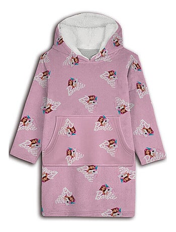 Sweat en Polaire Barbie Licorne oversize Rose - Taille enfant