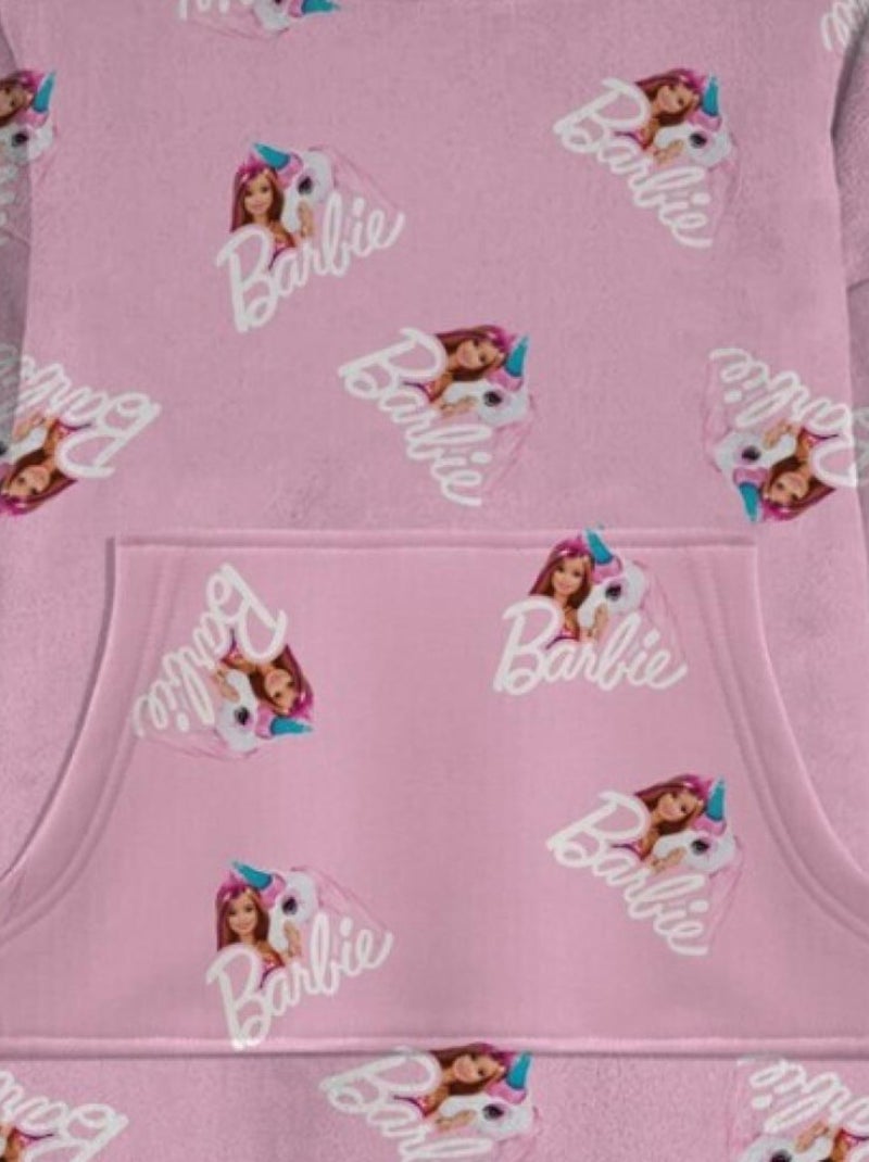 Sweat en Polaire Barbie Licorne oversize Rose - Taille enfant Rose - Kiabi