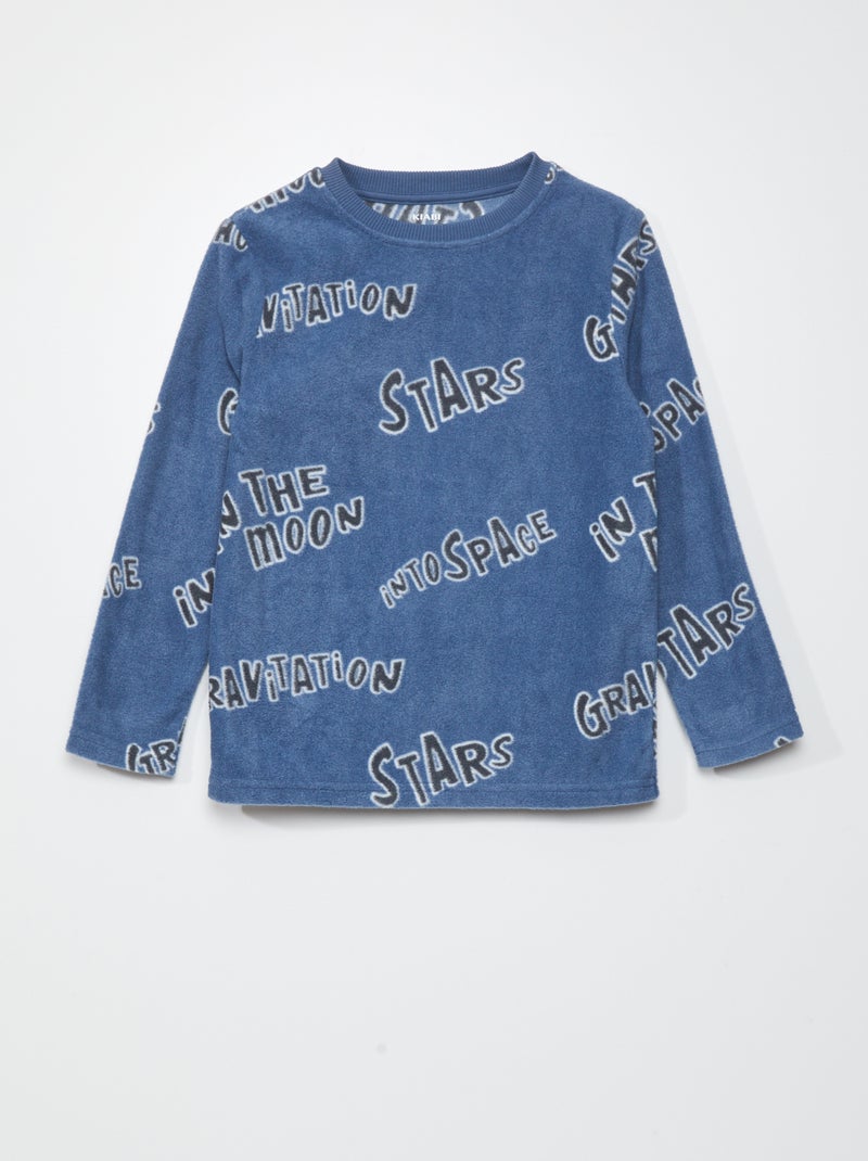 Sweat en polaire Bleu - Kiabi