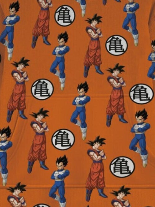 Sweat en polaire Dragon Ball Z oversize orange avec motifs - Taille enfant - Kiabi