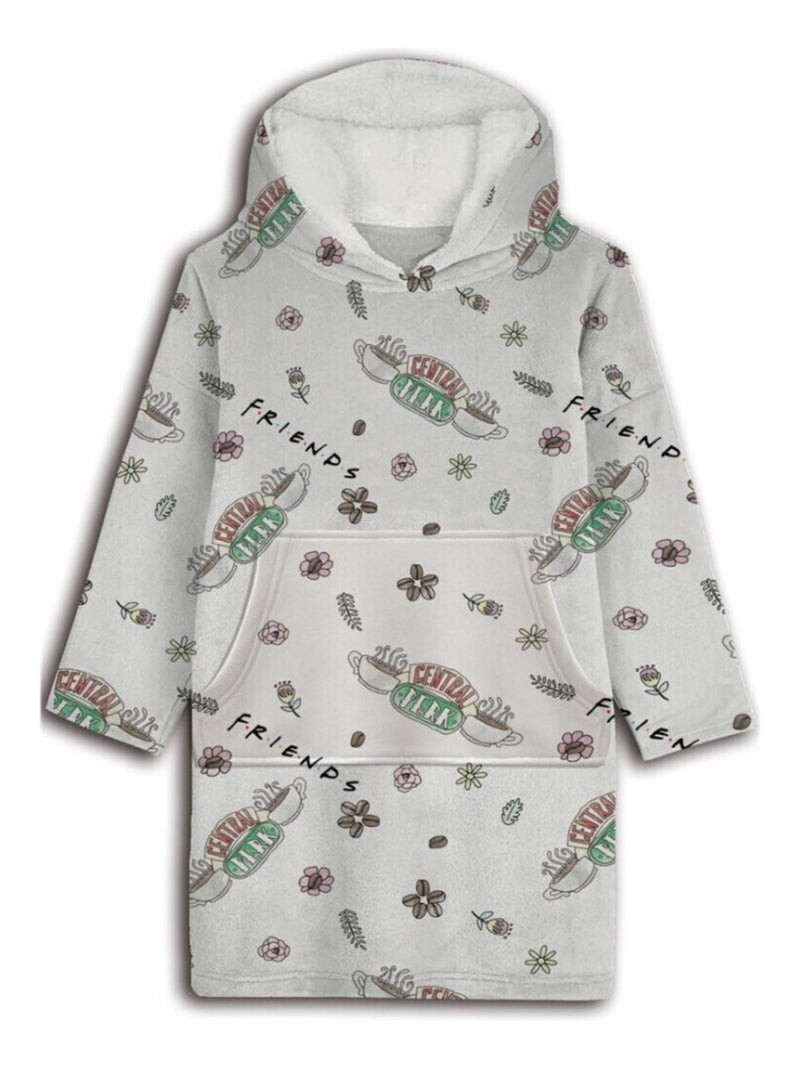 Sweat en polaire Friends oversize blanc avec motifs - Taille adulte Multicolore - Kiabi