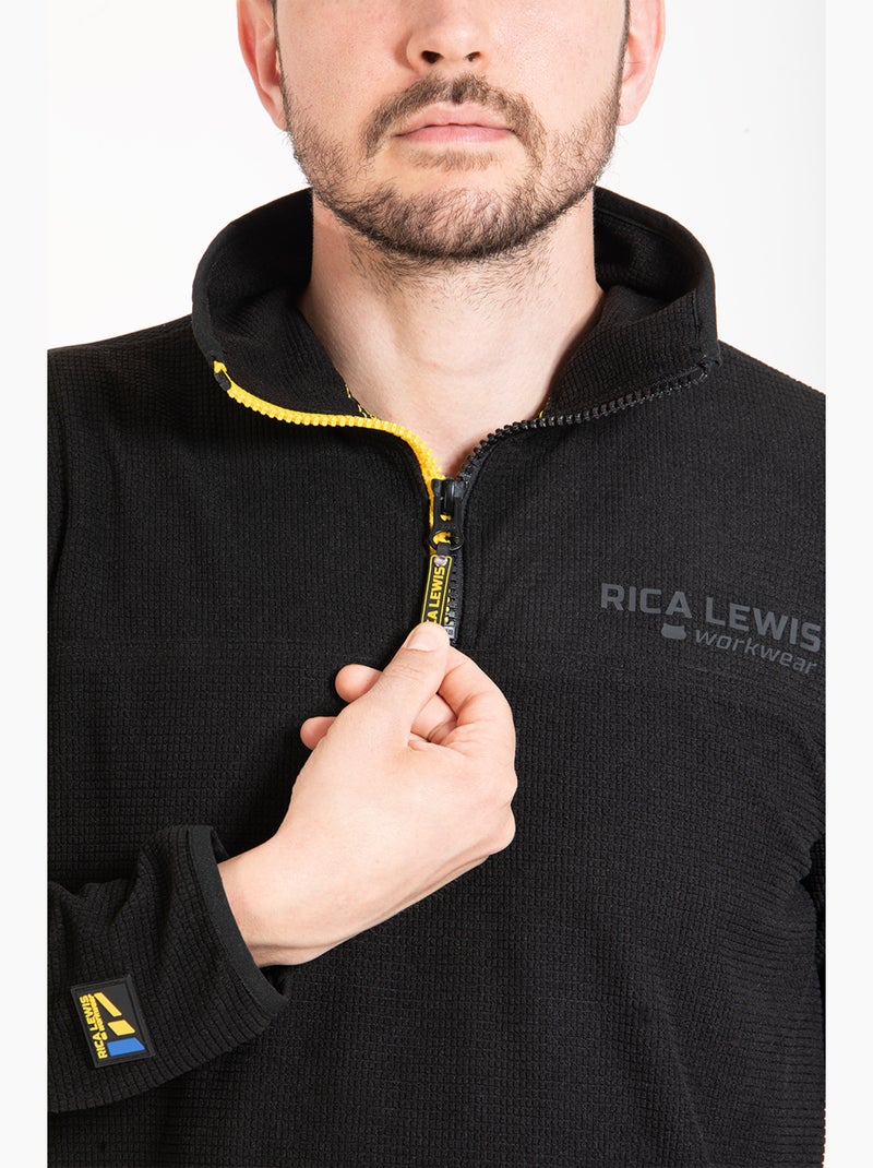 Sweat en polaire gauffrée WISP 'Rica Lewis' Noir - Kiabi