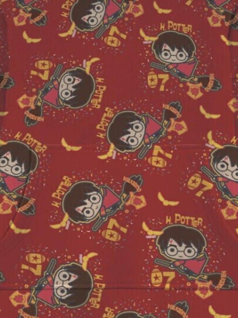 Sweat en polaire Harry Potter oversize Rouge avec motifs - Taille enfant Multicolore - Kiabi