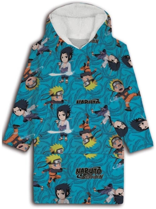 Sweat en Polaire Naruto oversize Bleu - Naruto et Sasuke - Taille enfant - Kiabi