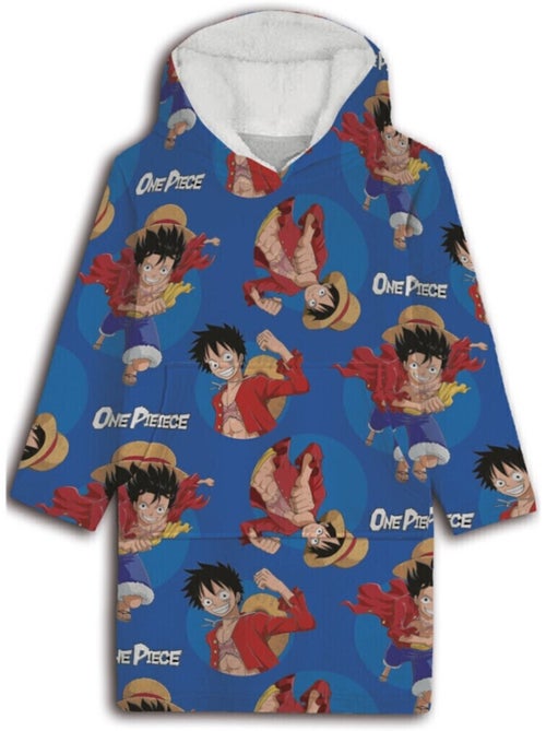 Sweat en Polaire One Piece oversize Bleu - Luffy - Taille enfant - Kiabi