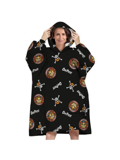 Sweat en Polaire One Piece oversize Noir - Navire de One Piece - Taille adulte - Kiabi