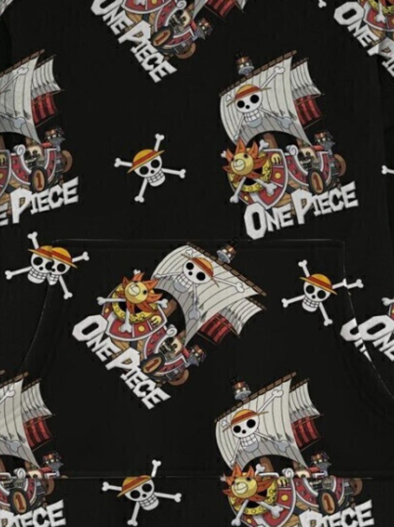 Sweat en Polaire One Piece oversize Noir - Navire de One Piece - Taille adulte Noir Noir - Kiabi