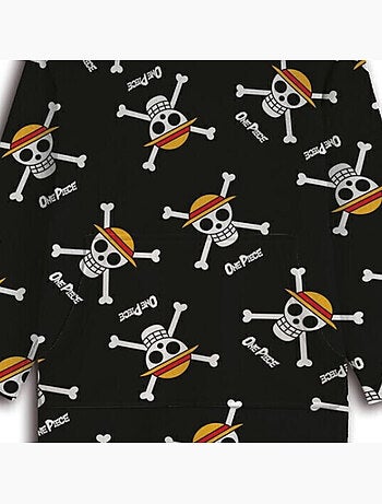 Sweat en Polaire One Piece oversize Noir - Taille adulte