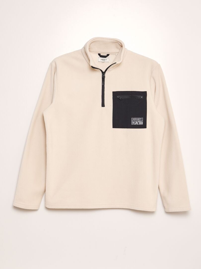 Sweat en polaire 'Produkt' Beige - Kiabi