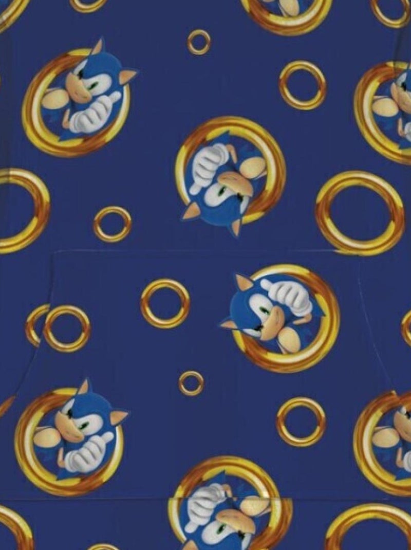 Sweat en Polaire Sonic oversize Bleu - Pièces de monnaie - Taille enfant Bleu - Kiabi
