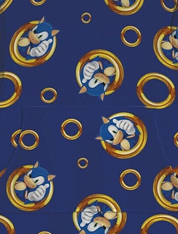 Sweat en Polaire Sonic oversize Bleu - Taille adulte