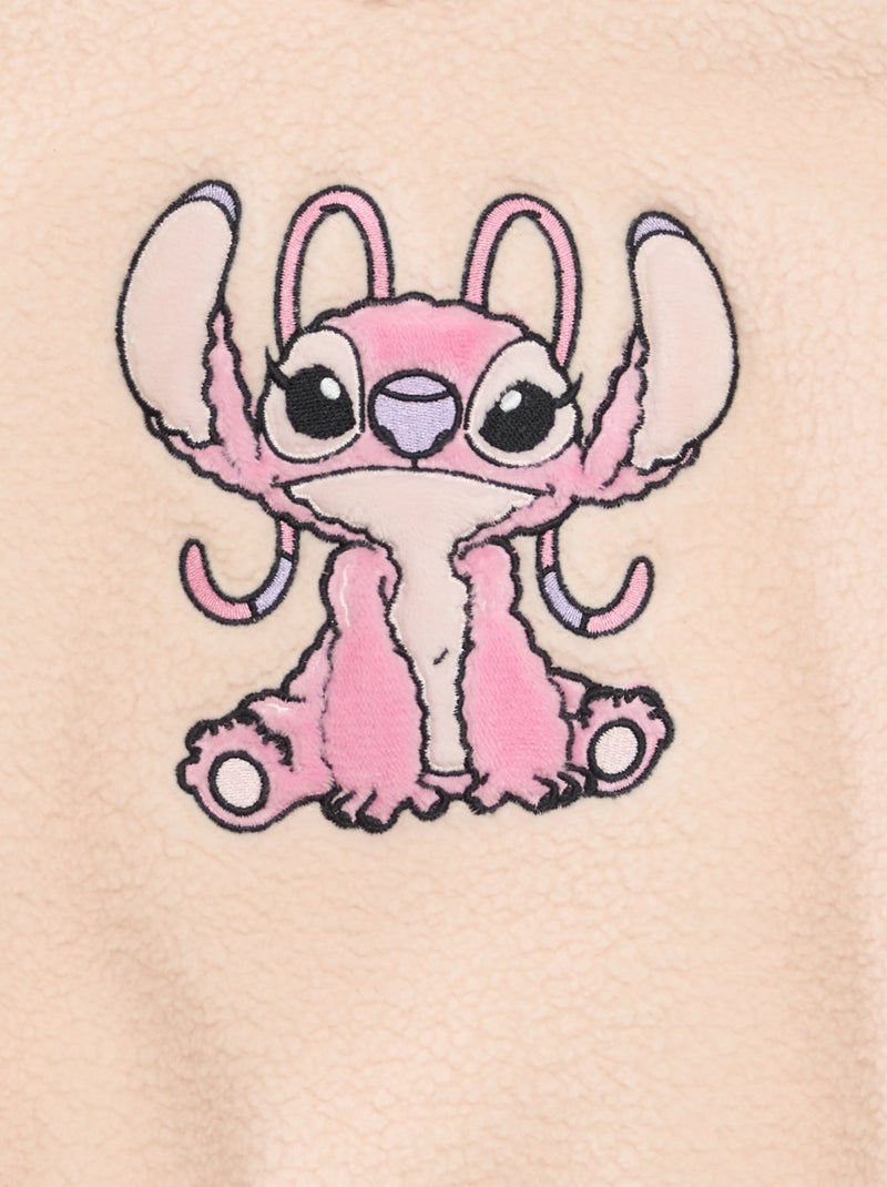 Sweat en polaire 'Stitch' avec capuche à oreilles Rose - Kiabi