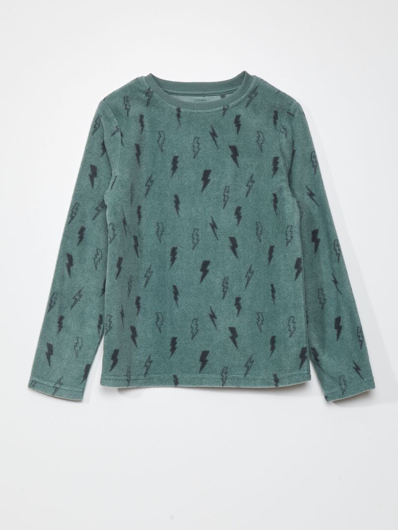 Sweat en polaire Vert - Kiabi