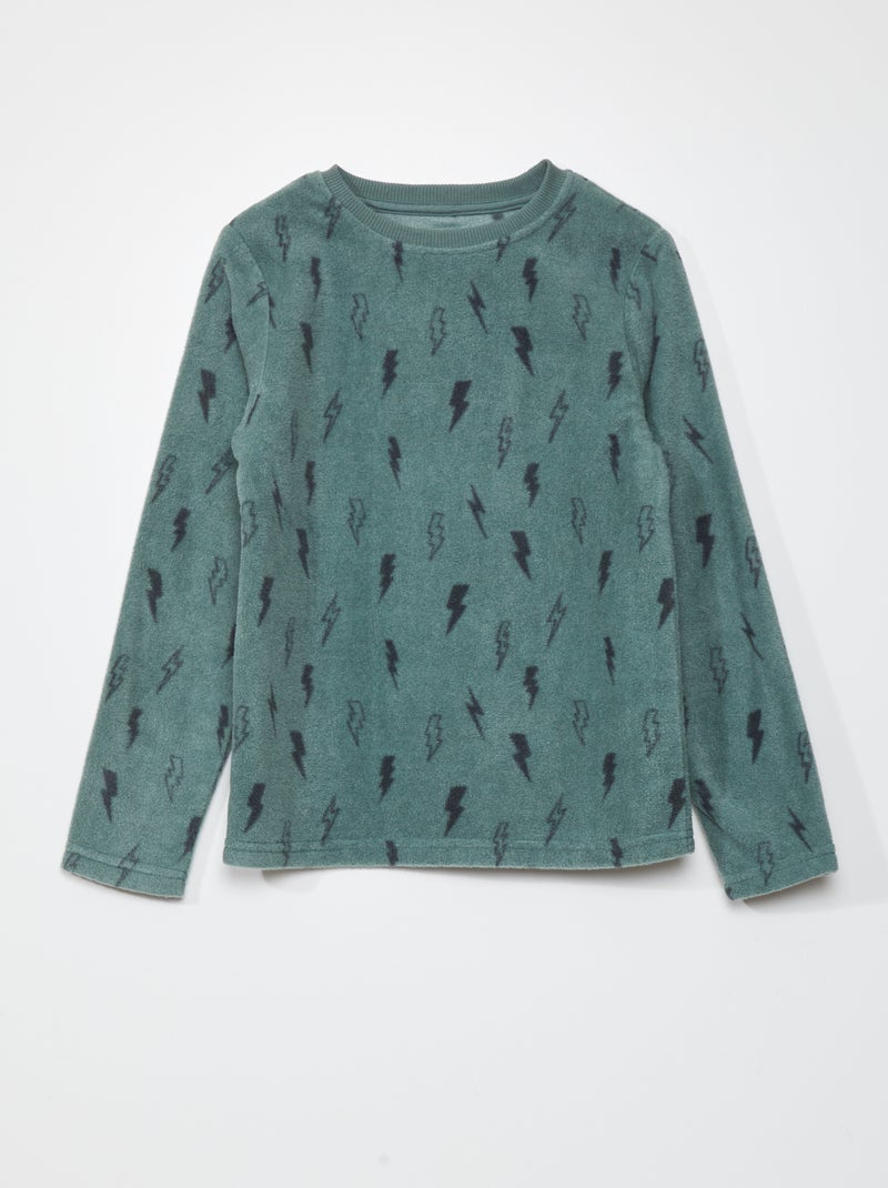 Sweat en polaire Vert - Kiabi