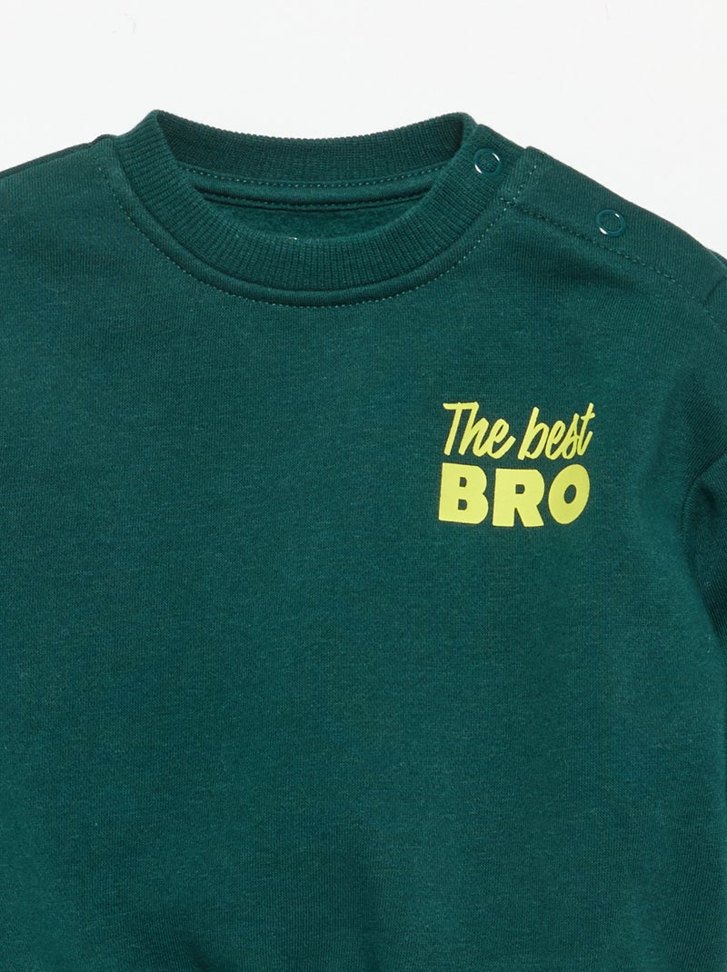 Sweat en polaire Vert - Kiabi
