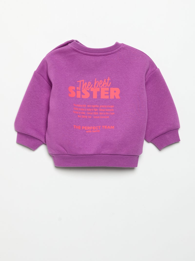 Sweat en polaire Violet - Kiabi