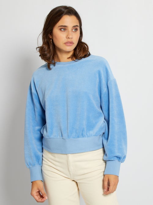Sweat en velours - Kiabi
