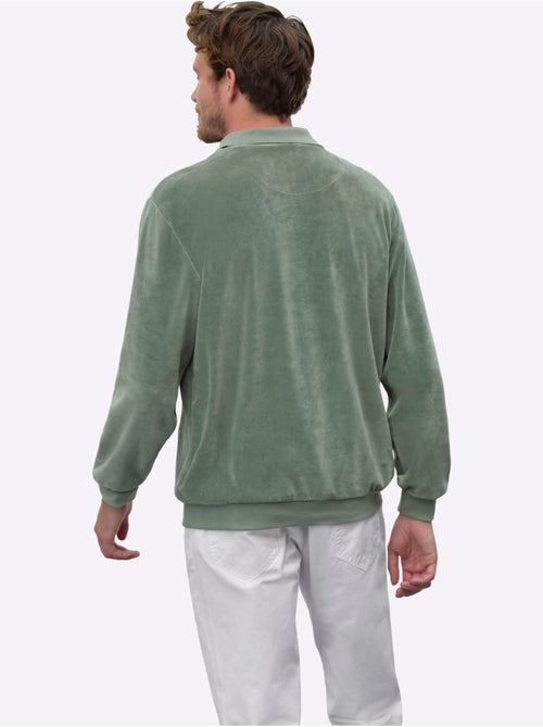 Sweat en velours ras qualité velours ras doux - taille standard - witt - Kiabi Sweat en velours ras qualité velours ras doux - taille standard - witt - Kiabi