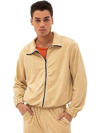 Sweat en velours zippé pour homme giesto