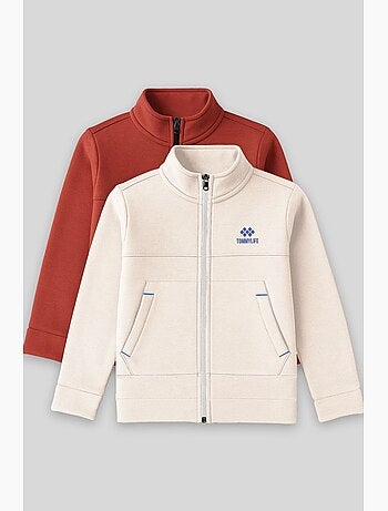 Sweat enfant à col zippé tommy