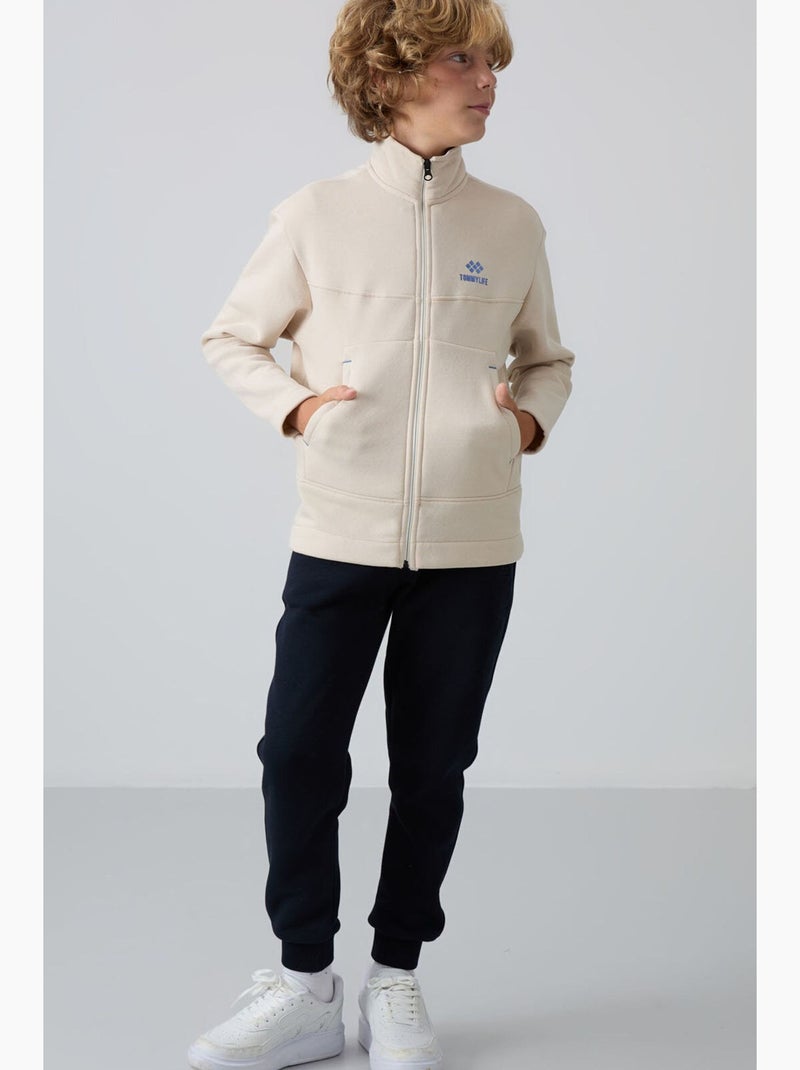 Sweat enfant à col zippé tommy Rouge - Kiabi